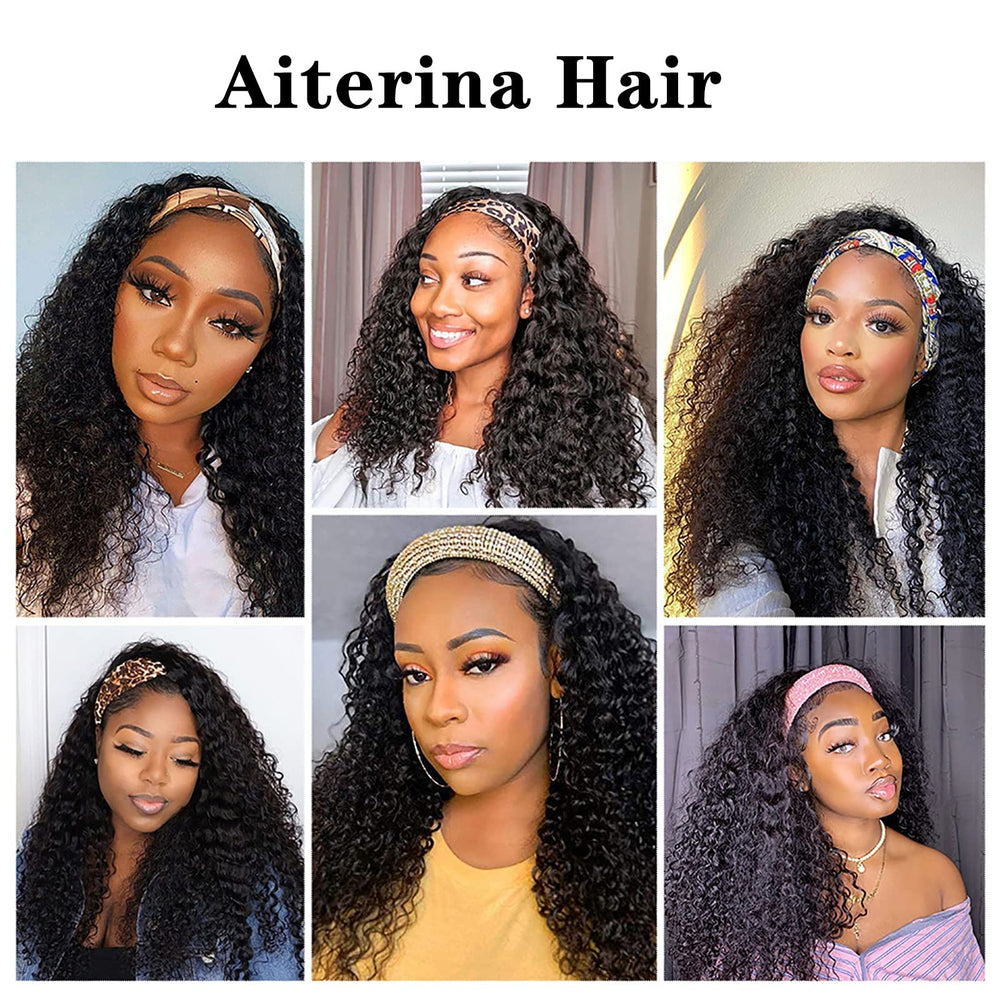 Aiterina headband wig ready to dye or style for customization