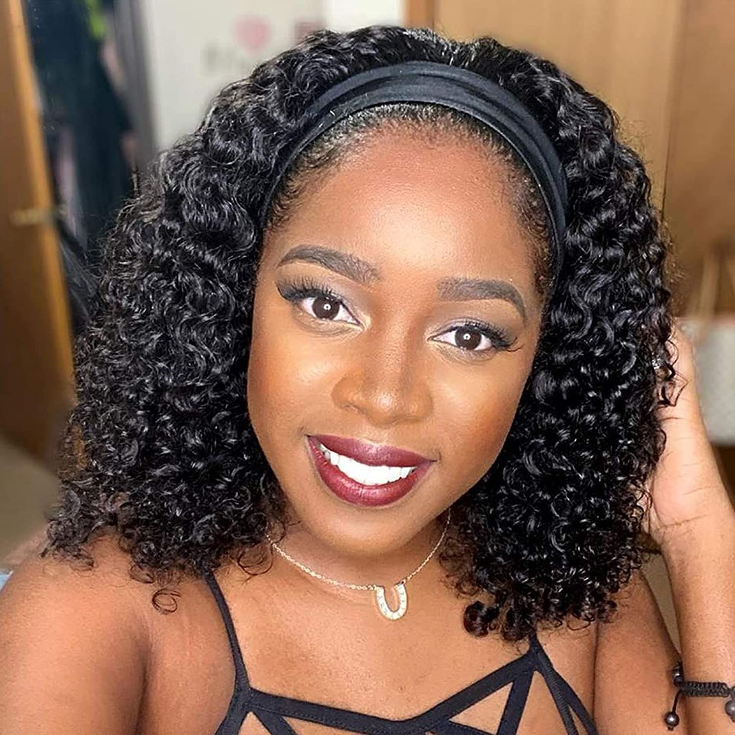 Aiterina headband wig glueless non lace front simplifies styling