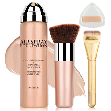 AIUEO Airbrush Foundation bottle provides lightweight coverage for smoother, even-toned skin.