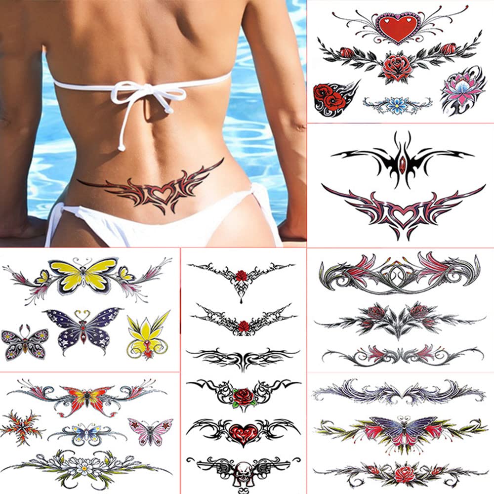 Aivoch tatuajes para abdomen con diseños variados para looks divertidos.
