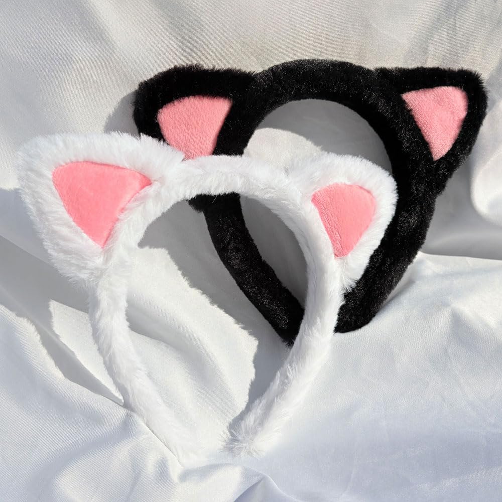 Regalo de moda ajdvart diademas orejas gato para fiestas.