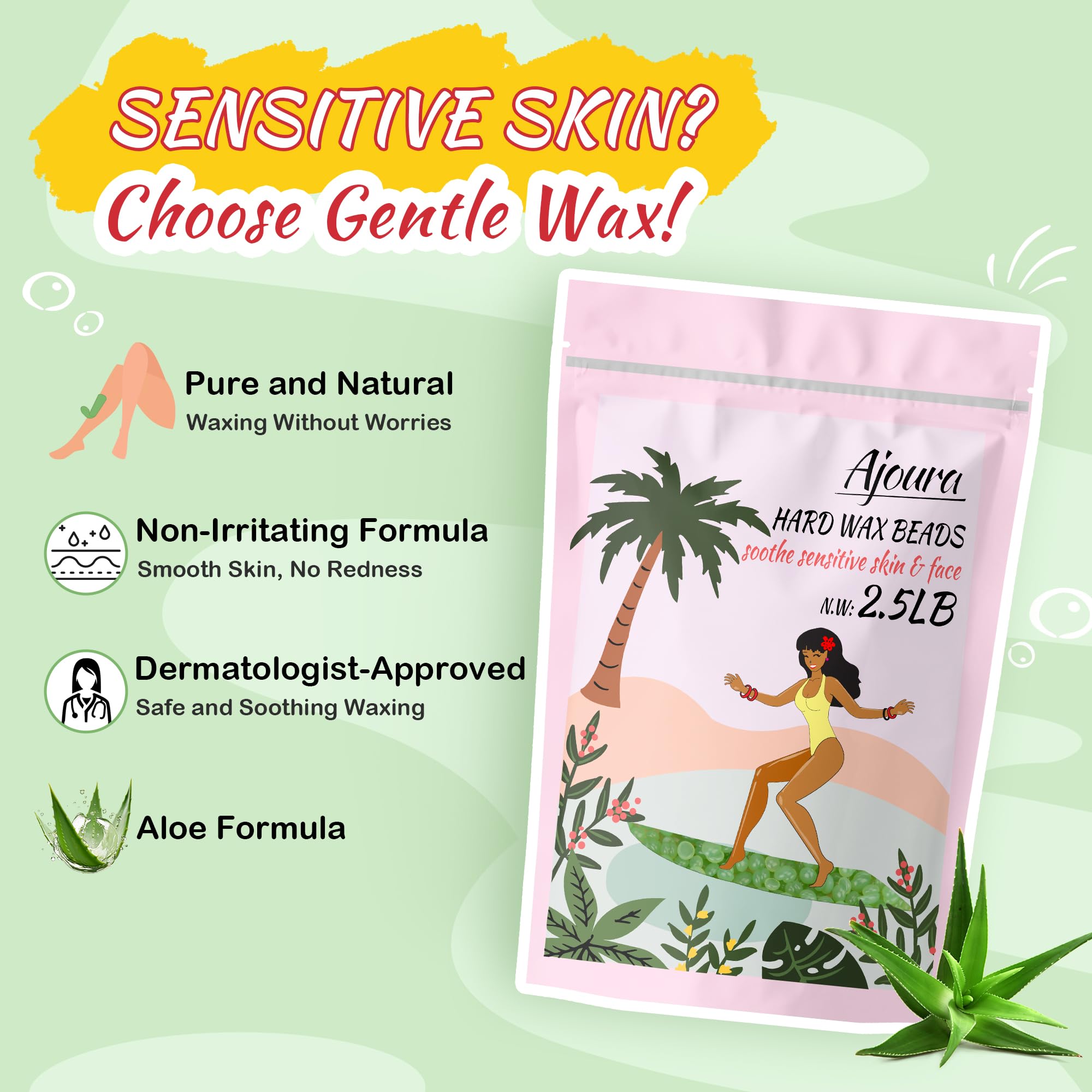 Ajoura low-melting-point wax for comfortable waxing sessions