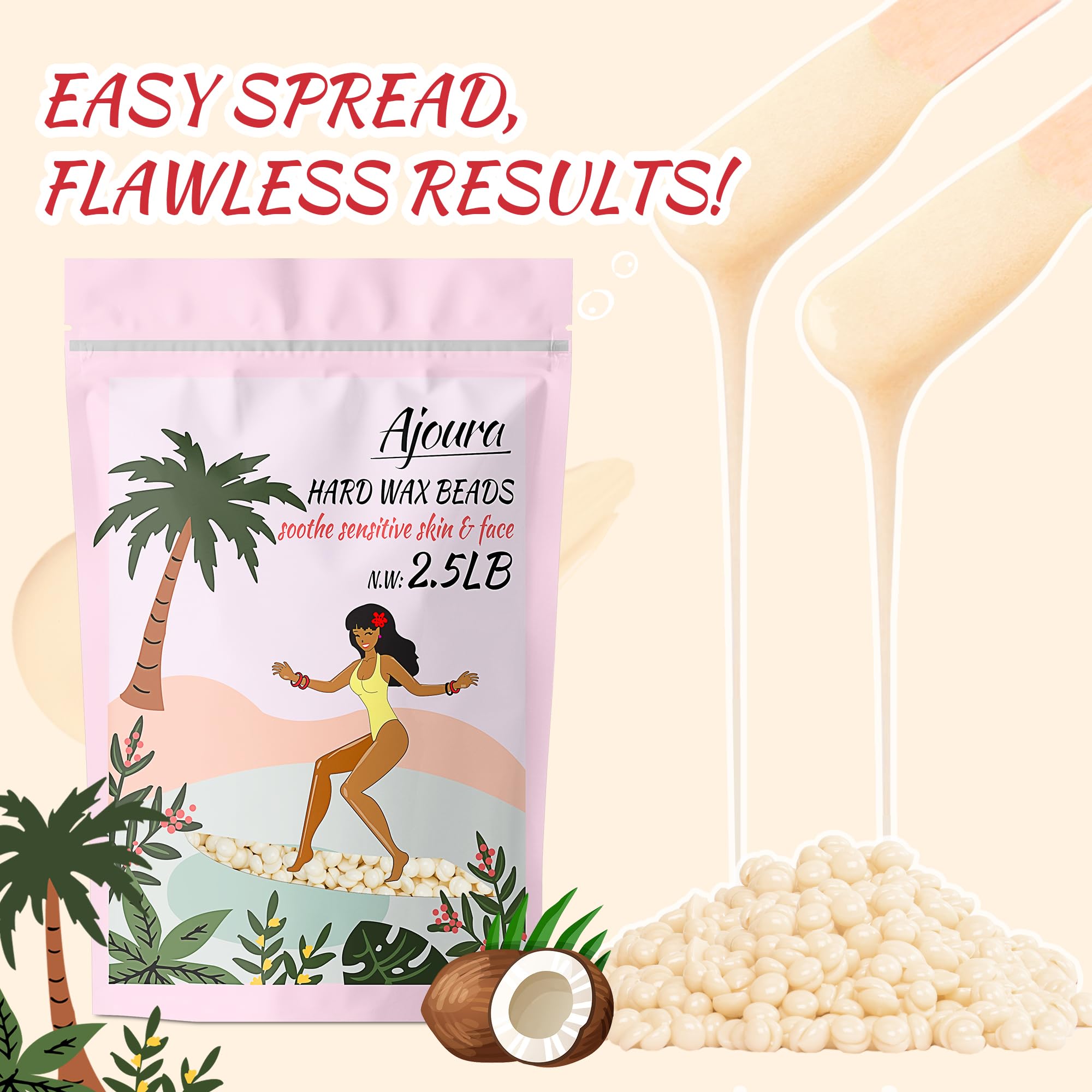 Ajoura back and chest waxing with deep-grip beads.