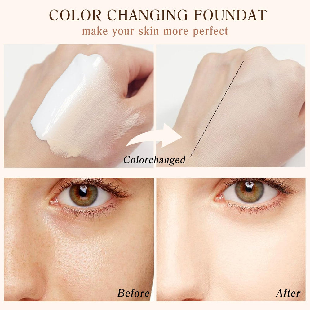 akareni fundación cambio-de-color aplicación rápida en la piel para un look natural.
