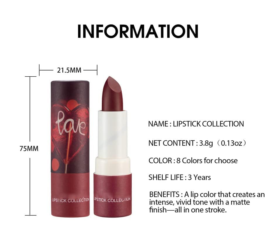 AKARY barra labial tono natural mate acabado suave y cómodo de llevar.