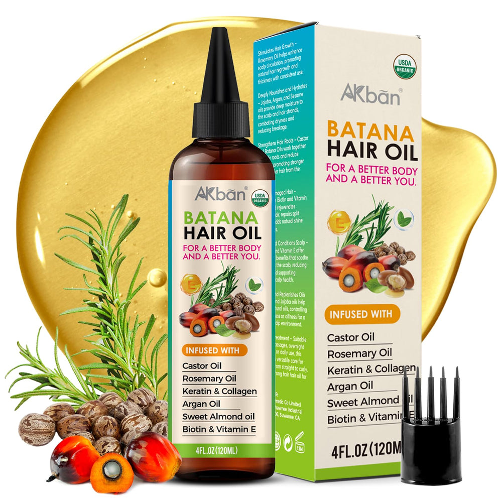 AKBAN aceite batana y romero para fortalecimiento suave del cabello.