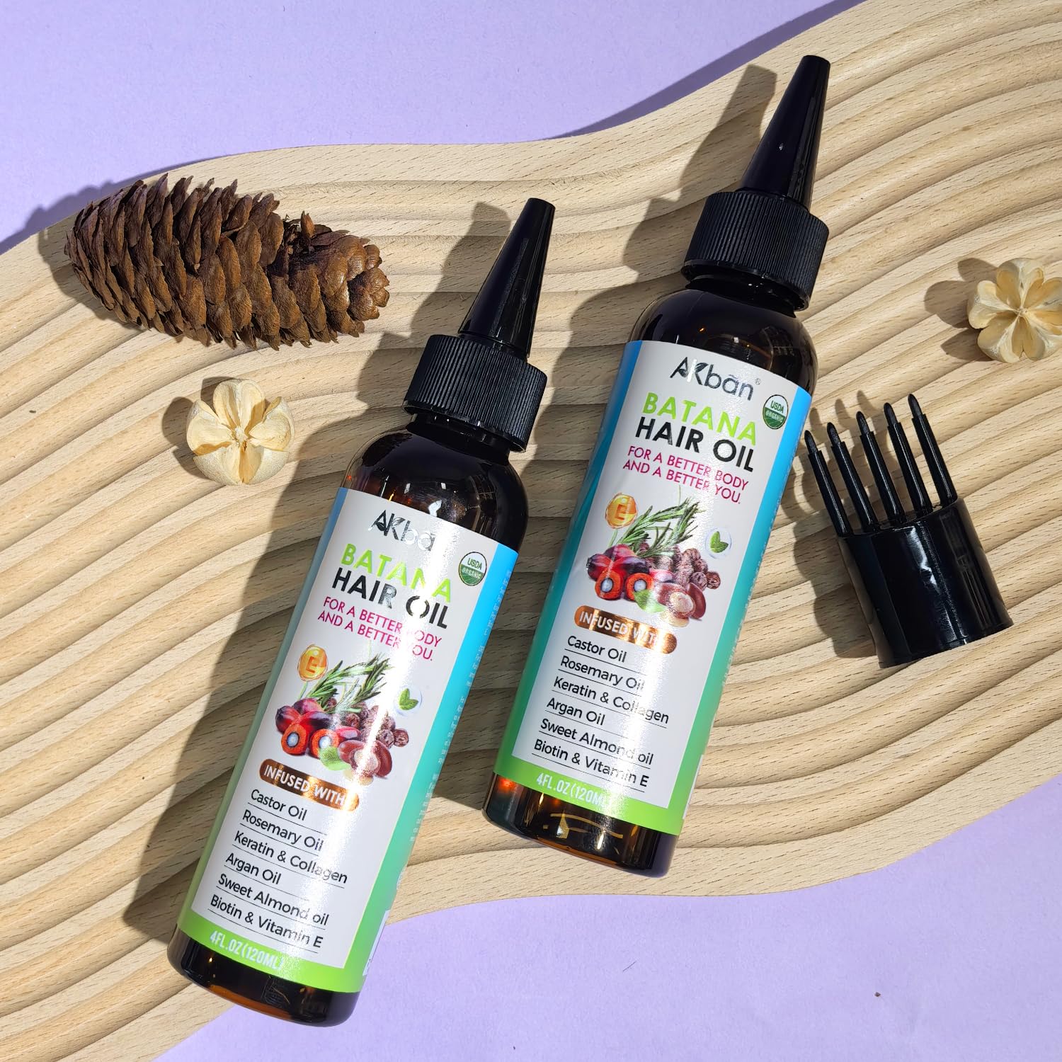 AKBAN aceite ligero y no graso para todo tipo de cabello.
