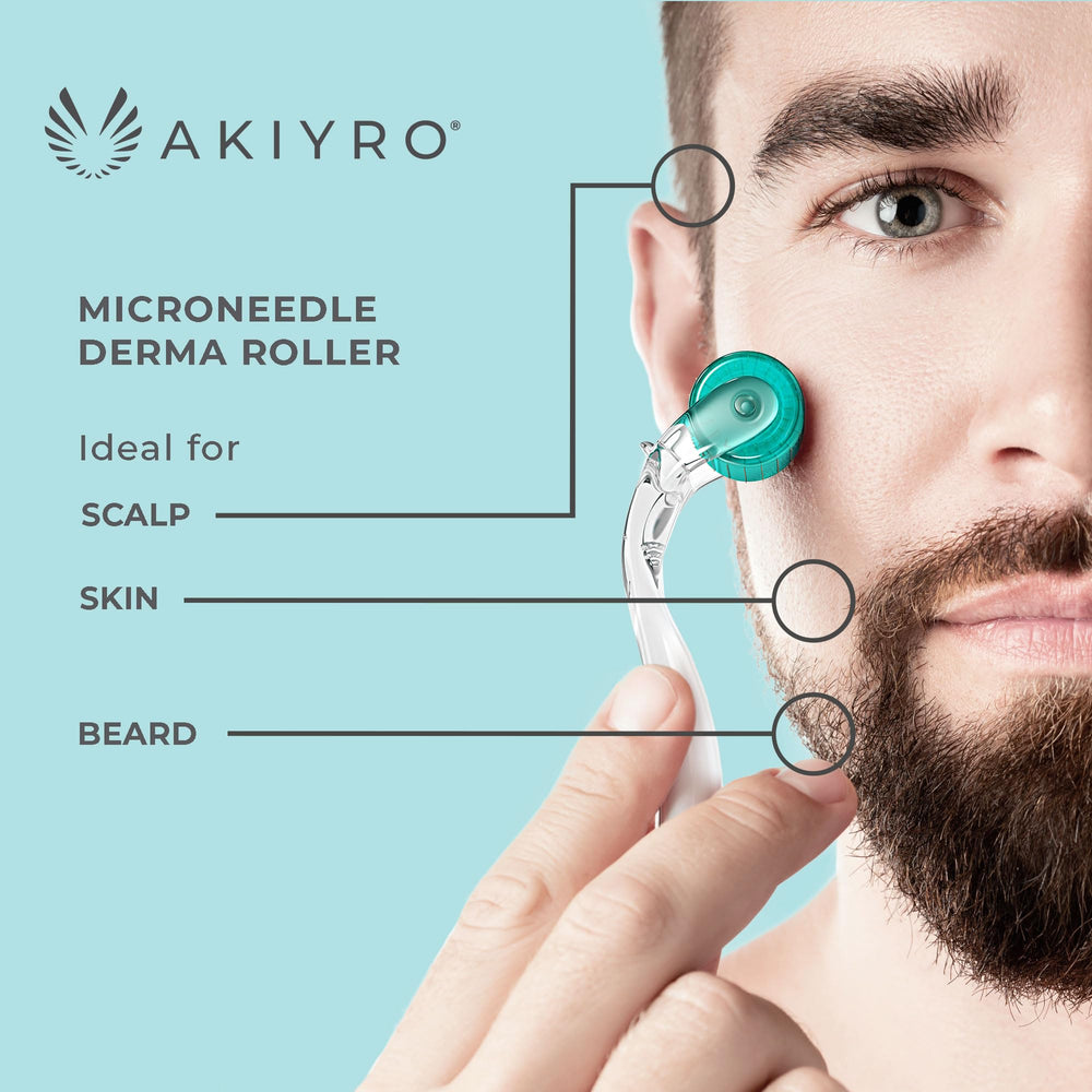 AKIYRO Derma Roller uso facial para mejorar la absorción de cosméticos