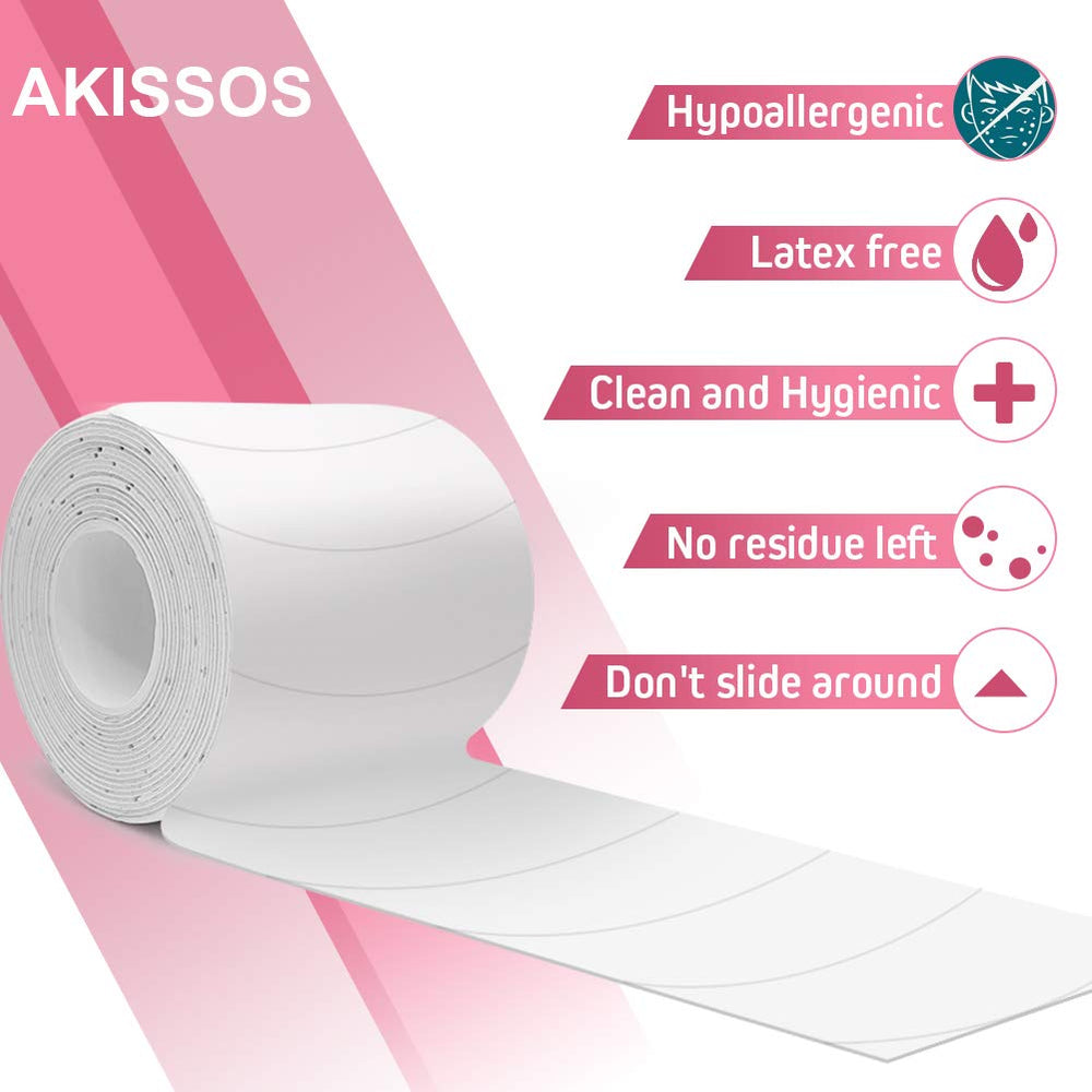 Parches de espuma higiénicos Akissos para cosmética; protección suave durante procedimientos.