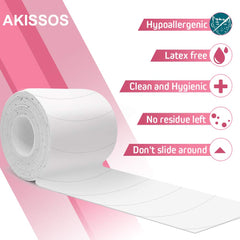Parches de espuma higiénicos Akissos para cosmética; protección suave durante procedimientos.