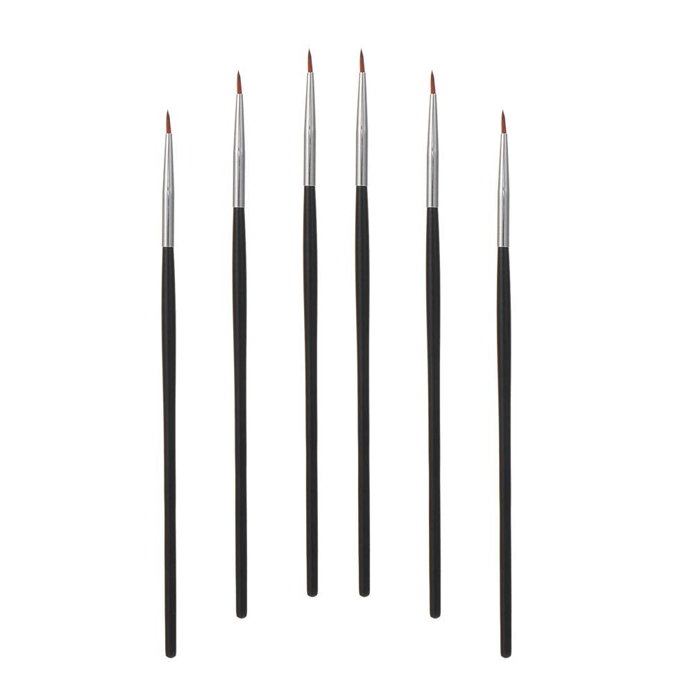 Brochas delineadoras sable ultra fino de Akittyya para delineado preciso.