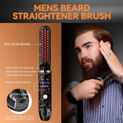 AKJ tecnologia ionica para barba con iones negativos que reducen frizz