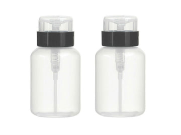 AKOAK botella dispensadora 200 ml con bomba negra, ideal para esmalte.