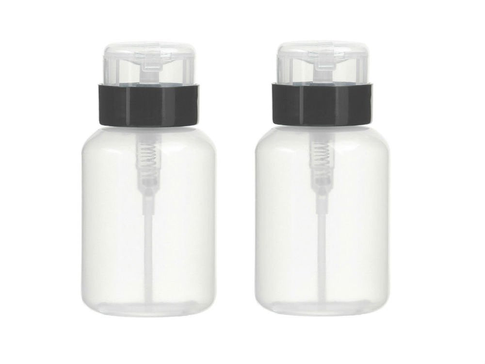 AKOAK botella dispensadora 200 ml con bomba negra, ideal para esmalte.