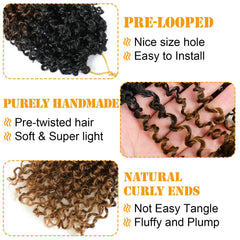 Aksice Yanky Twist 8 pulgadas, detalle micro twist para volumen natural.