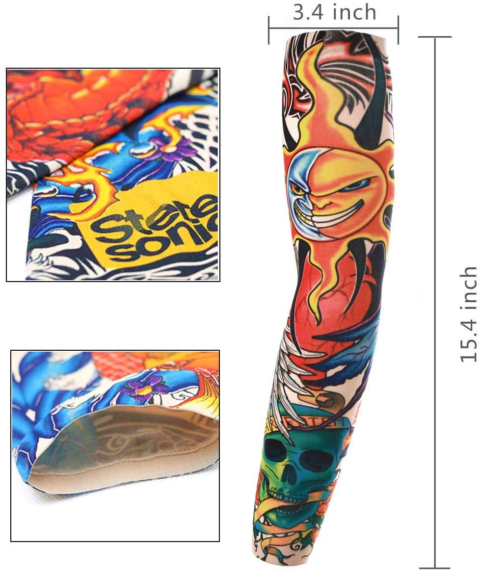 Akstore mangas tatuaje cráneo Set1 para cosplay y eventos nocturnos