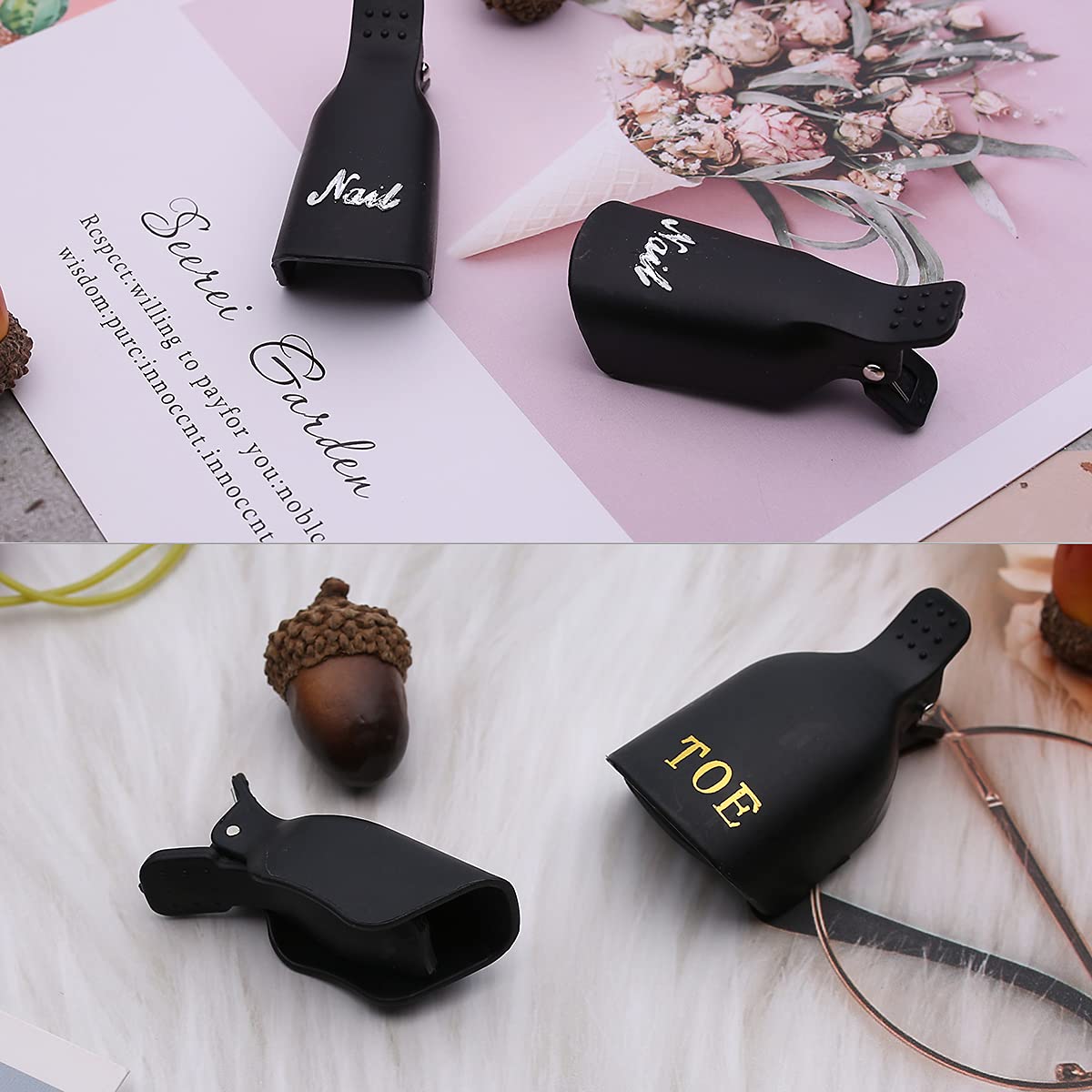 Akstore clips para quitar esmalte en uñas y pies, uso cómodo