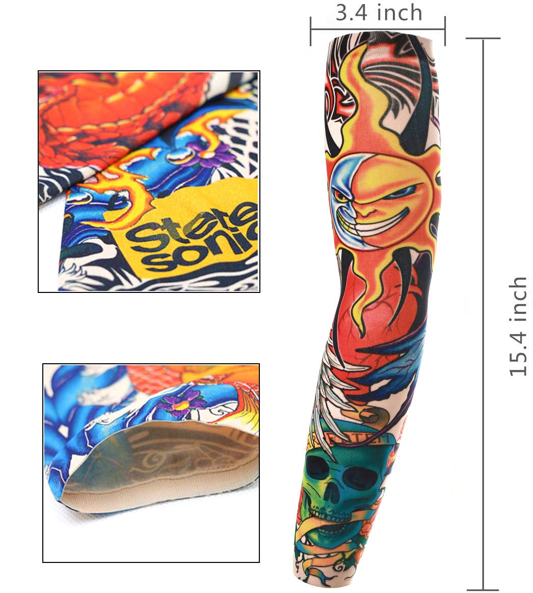 Akstore manga tatuaje calavera, efecto realista para fiestas y sesiones