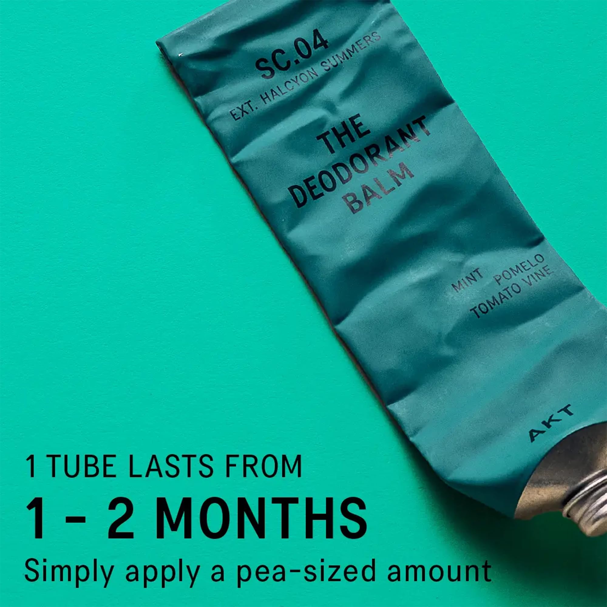 AKT Desodorante Balm: aplicación puntual en axilas, pecho, frente o pies.