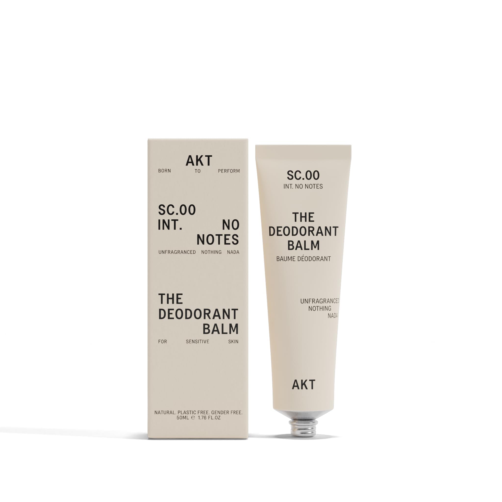 AKT Desodorante Balm en tubo, protección suave todo el día, sin fragancia.