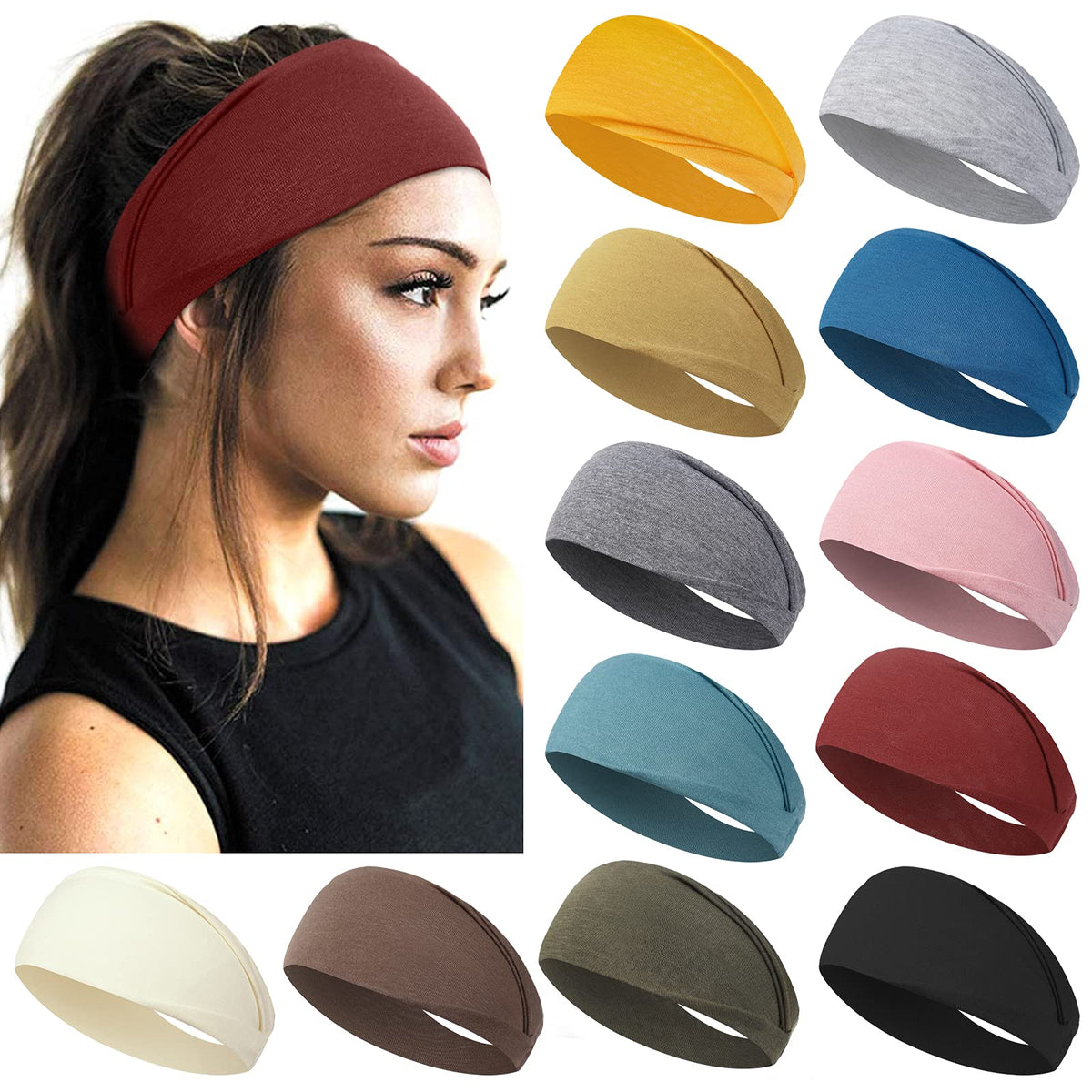 AKTVSHOW banda cabello corto 4 pulgadas antideslizante ideal para entrenar.