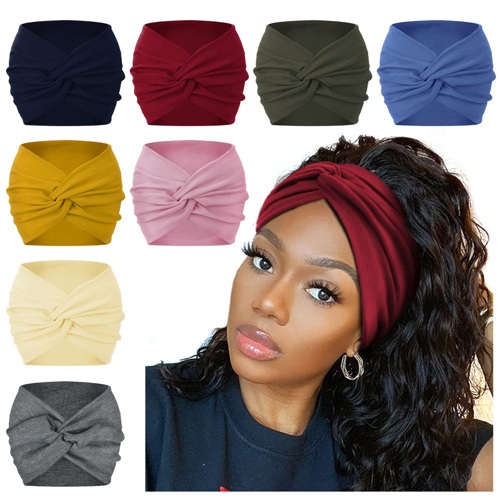 AKTVSHOW diadema turban ancha 7 pulgadas, look elegante para cualquier peinado