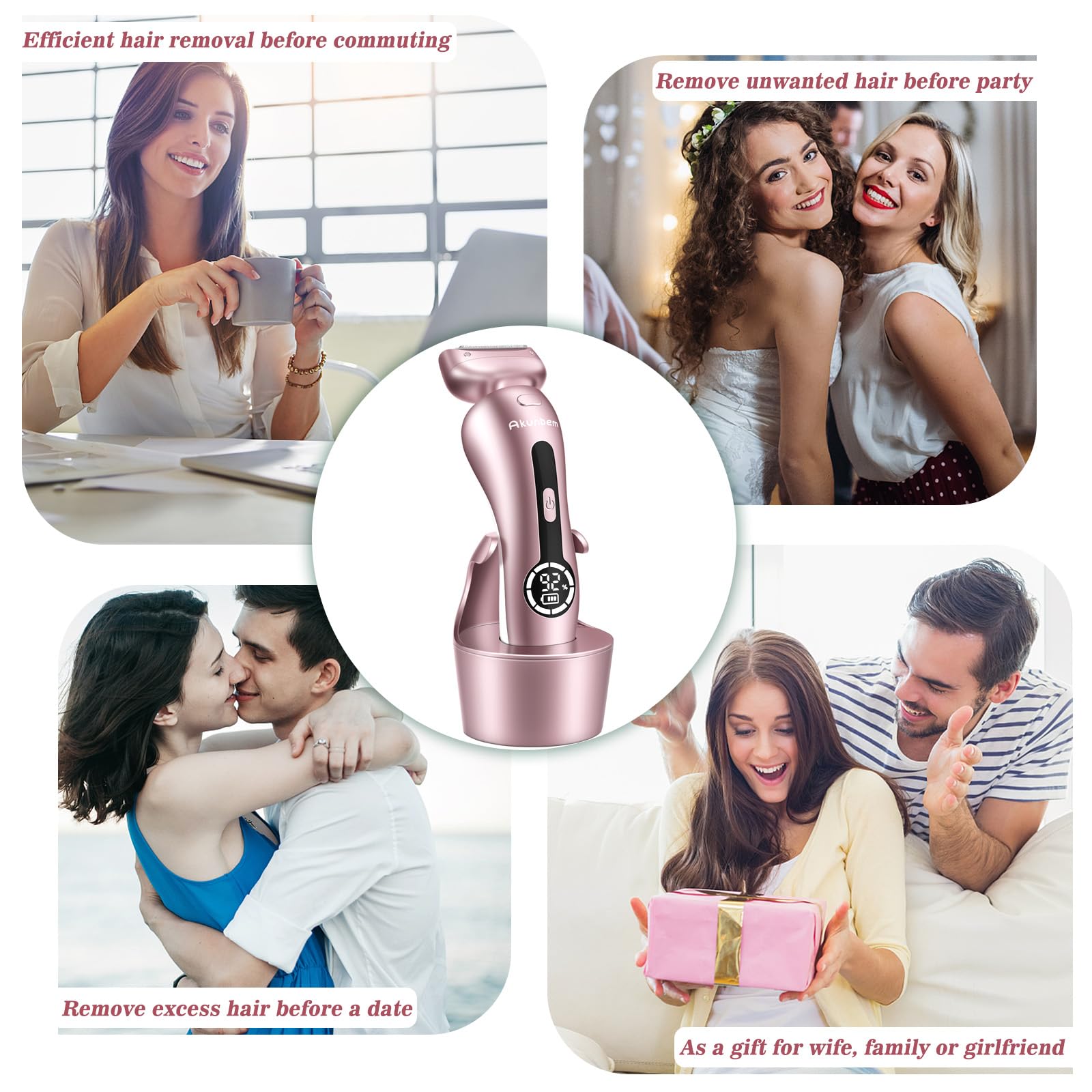 Diseño en rosa elegante de Akunbem para uso diario