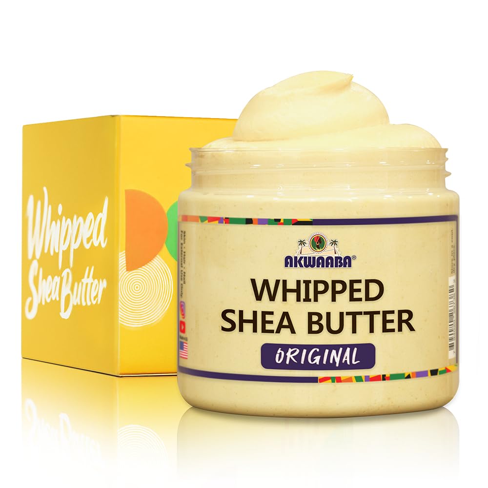 AKWAABA Beurre Karité Fouetté en pot sans parfum pour nourrir la peau.