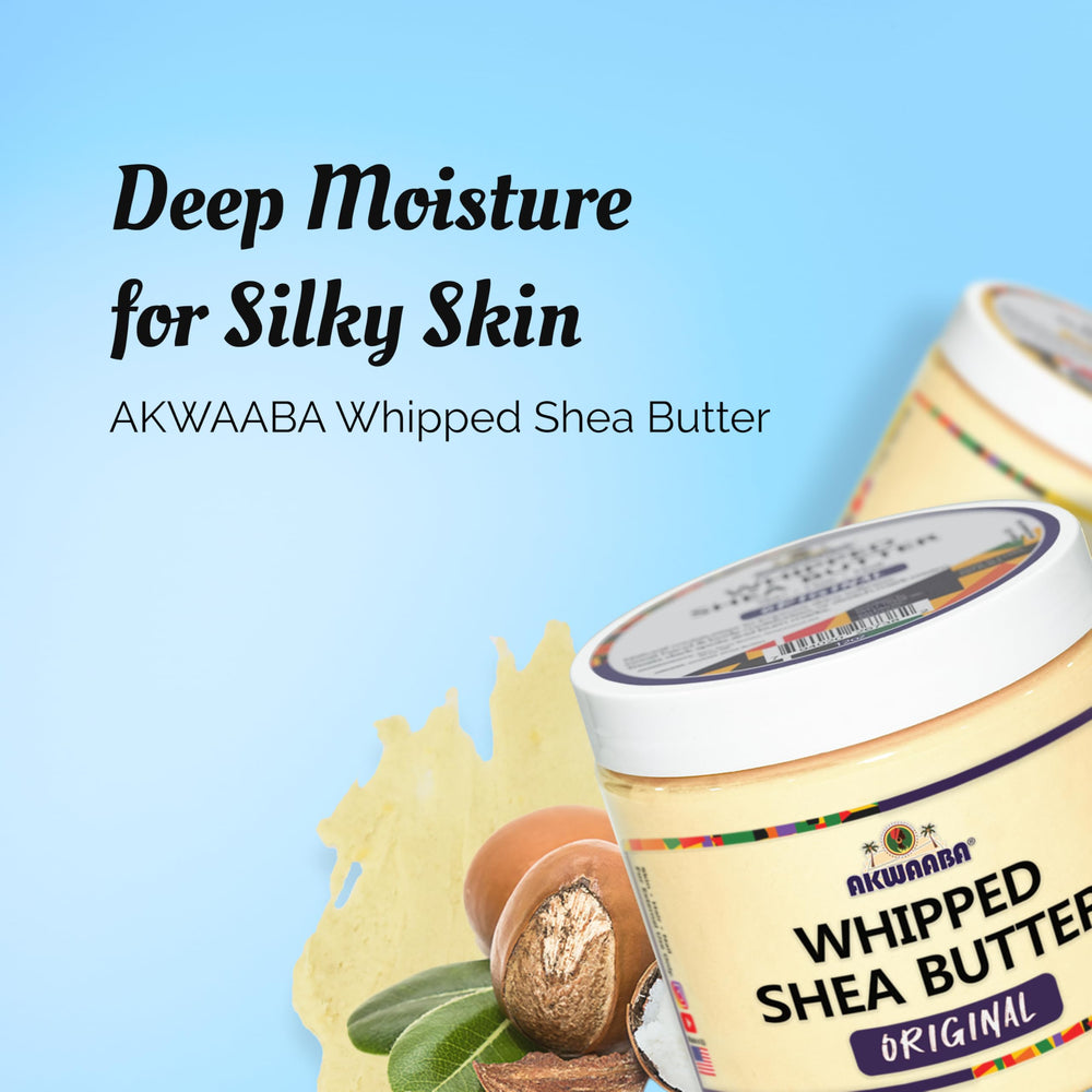 AKWAABA Texture crème fouettée légère, absorption rapide, pour peau et cheveux.
