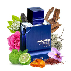 Al Haramain Amber Oud Dubái Noche, empaque premium ideal para regalo sofisticado.
