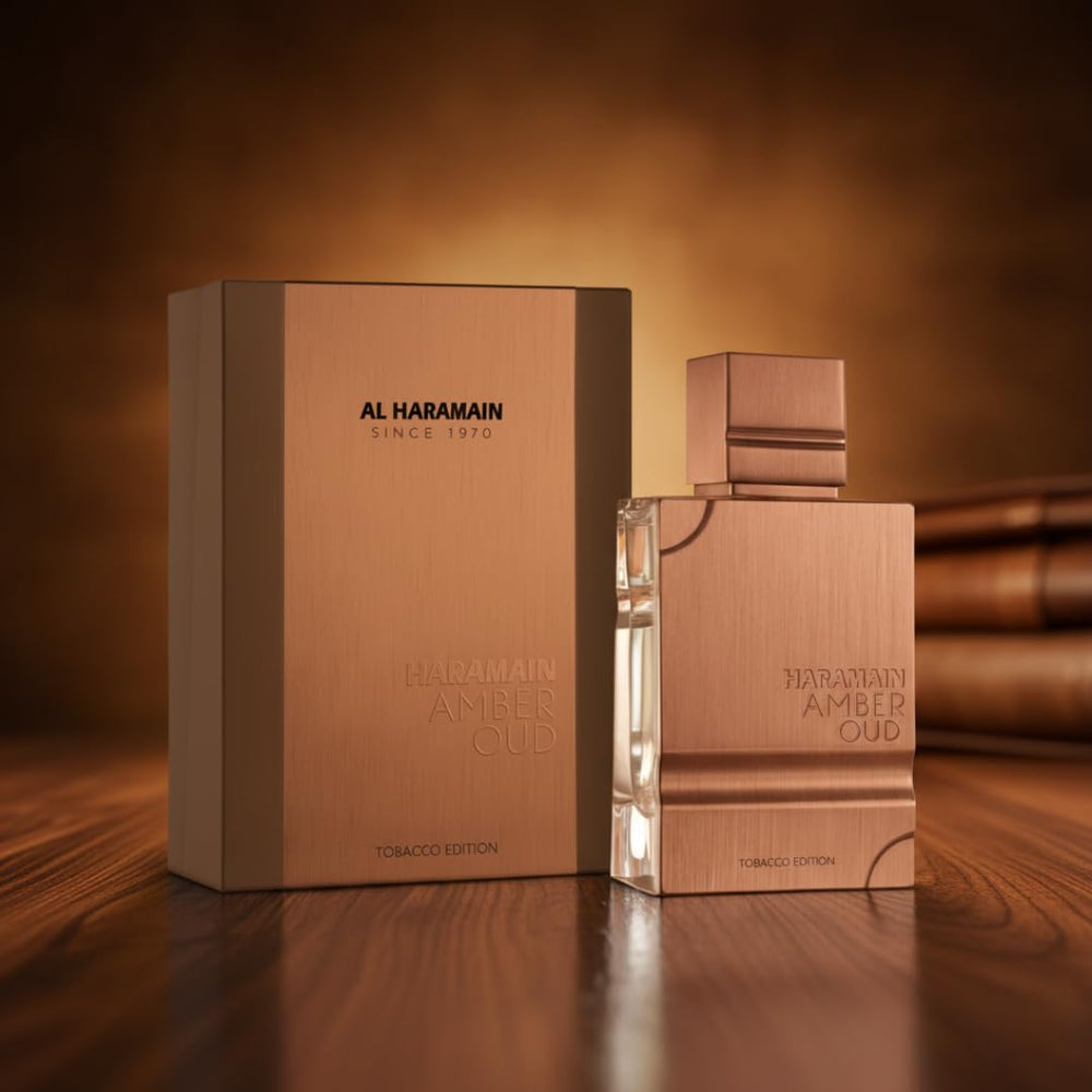 Al Haramain Amber Oud Tobacco Edition, tapa y aplicación precisas para un aroma controlado