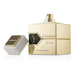 Al Haramain L'Aventure Femme, etiqueta visible, presentación elegante para regalo.