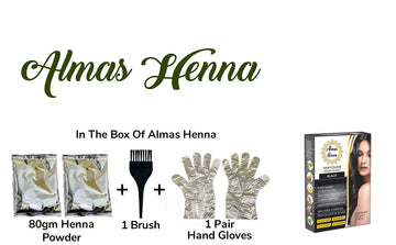Al Hasnayn Enterprises Almas Henna cubre canas con color duradero.