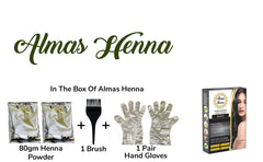 Al Hasnayn Enterprises Almas Henna cubre canas con color duradero.