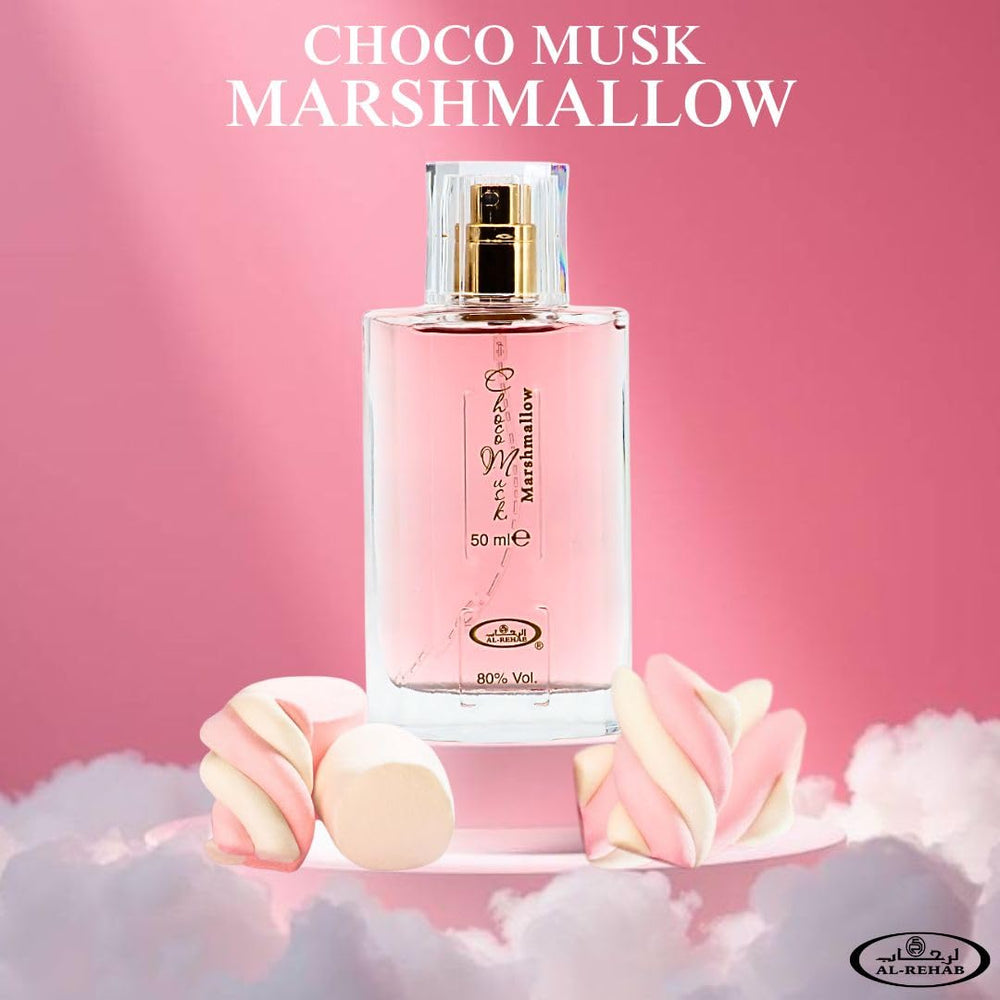 Al-Rehab Choco Musk top notes emphasize warm spices and amber.