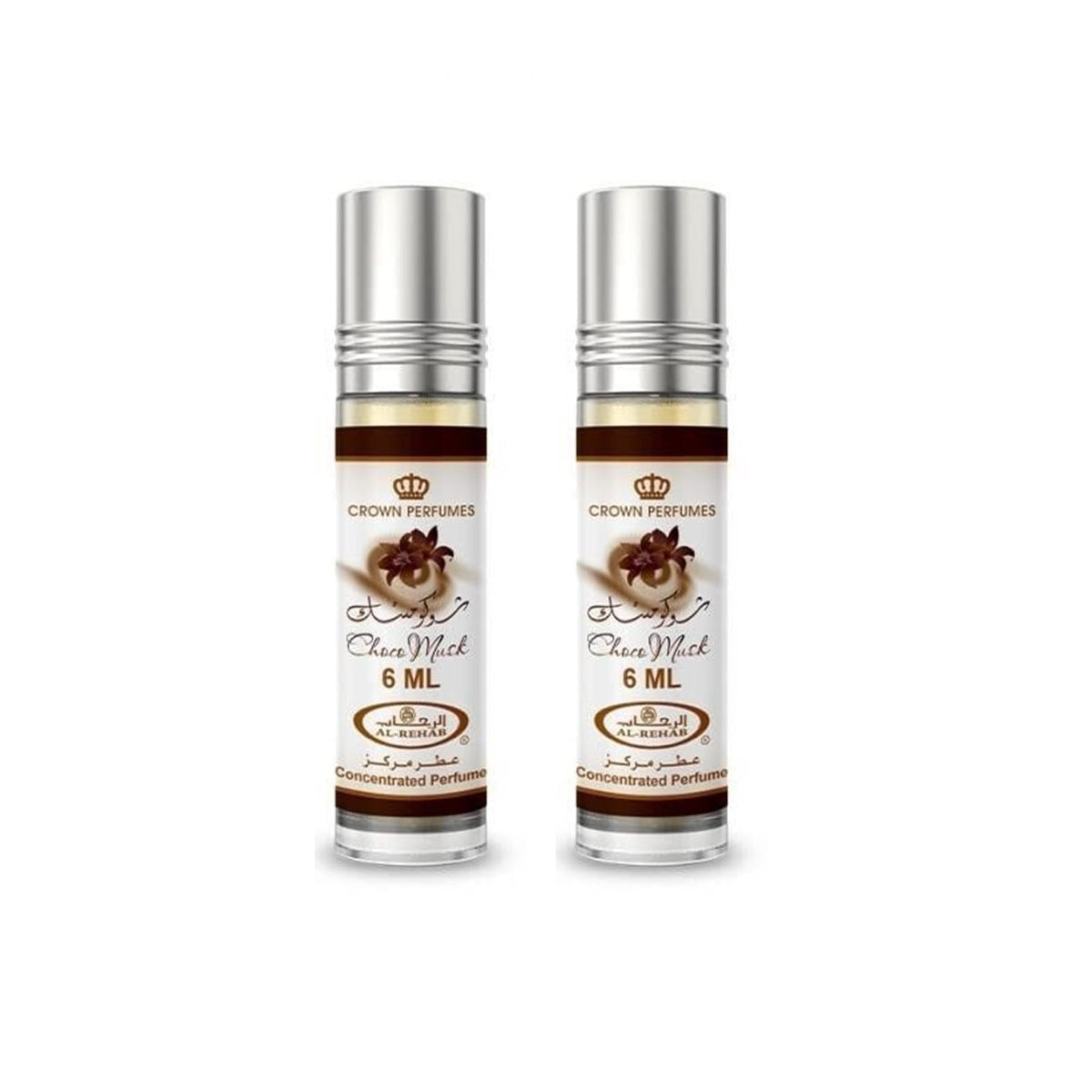 Al-Rehab Choco Musk rodillo perfumado, frasco portátil para retoques diarios.