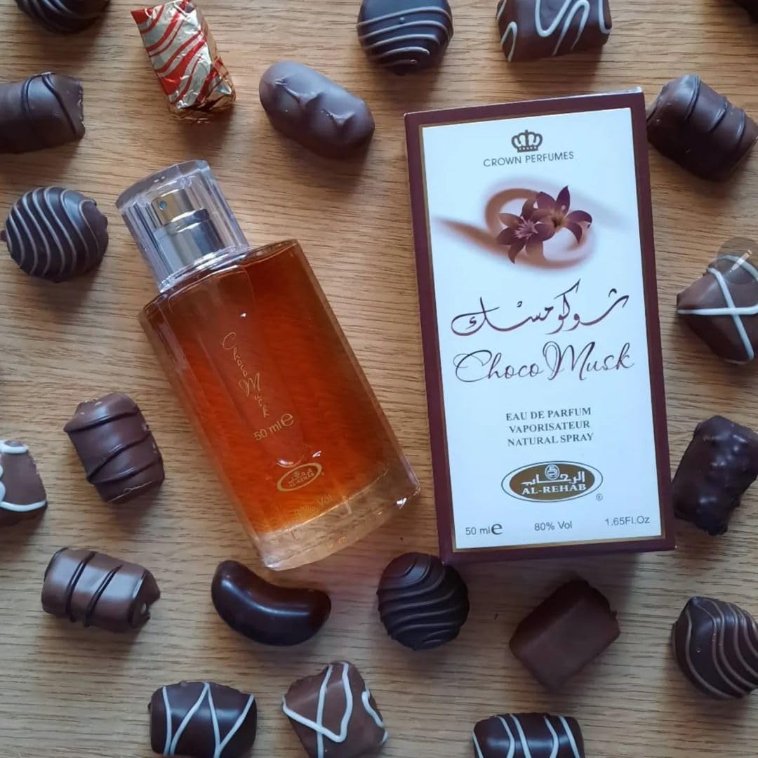 Paquete de seis de Al-Rehab Choco Musk, ahorro y disponibilidad constante.