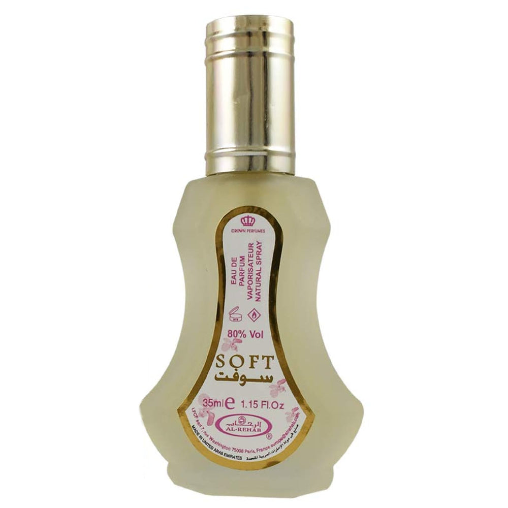 Al-Rehab Suave perfume en atomizador natural, aroma versátil para uso diario
