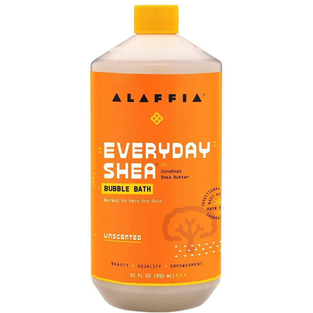 Alaffia baño de burbujas sin fragancia, para una piel suave tras el baño.