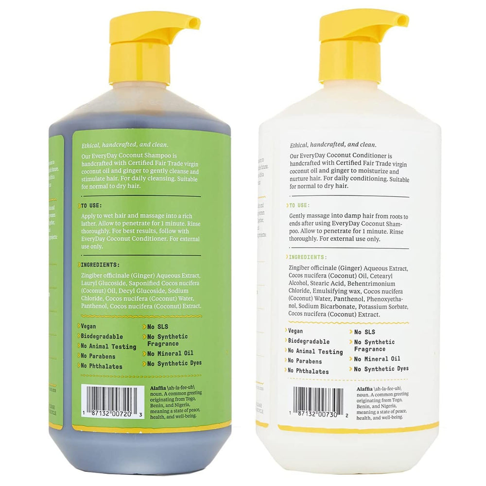 Alaffia Everyday Coconut Acondicionador botella: cabello suave y brillo natural