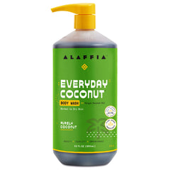 Alaffia Everyday Coconut: gel de ducha hidratante en botella para piel suave durante la ducha