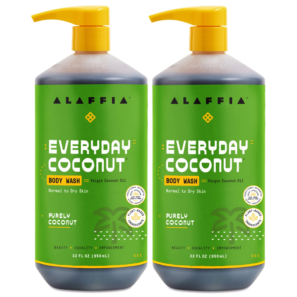 Alaffia jabon de cuerpo con coco suave para piel sensible