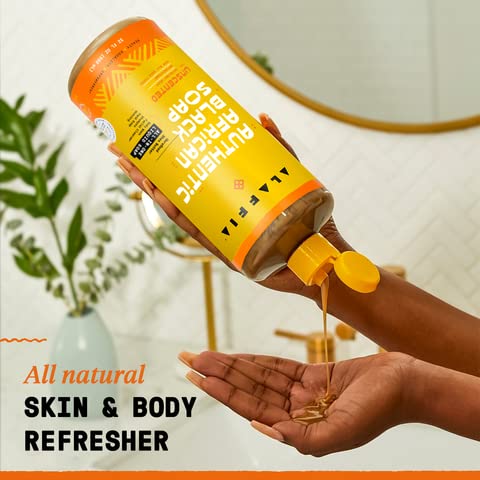 Alaffia Jabón Negro Africano, limpieza facial integral para piel sensible.