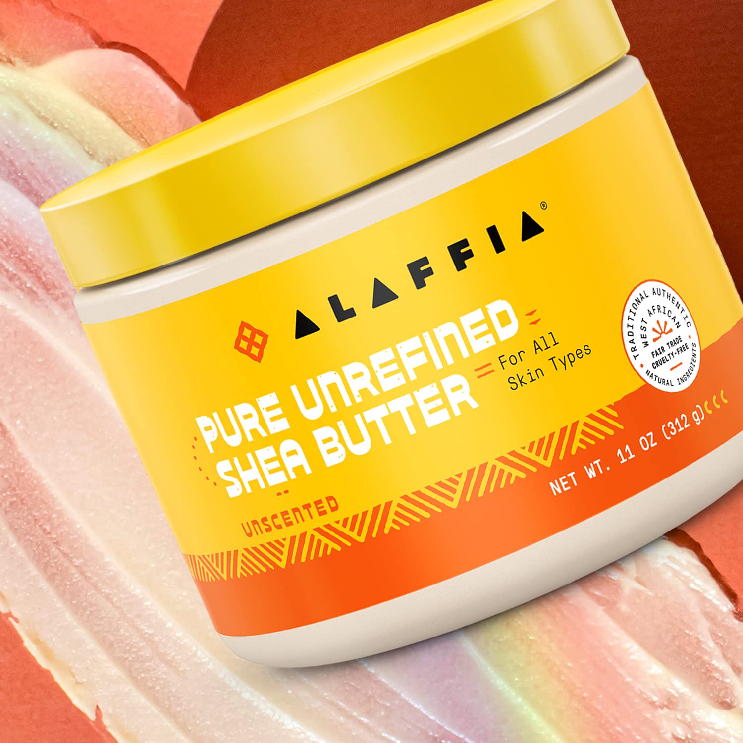 Aplicación facial suave con Alaffia manteca karité pura
