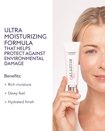 Texture crème veloutée ALASTIN pour nourrir et apaiser la peau.