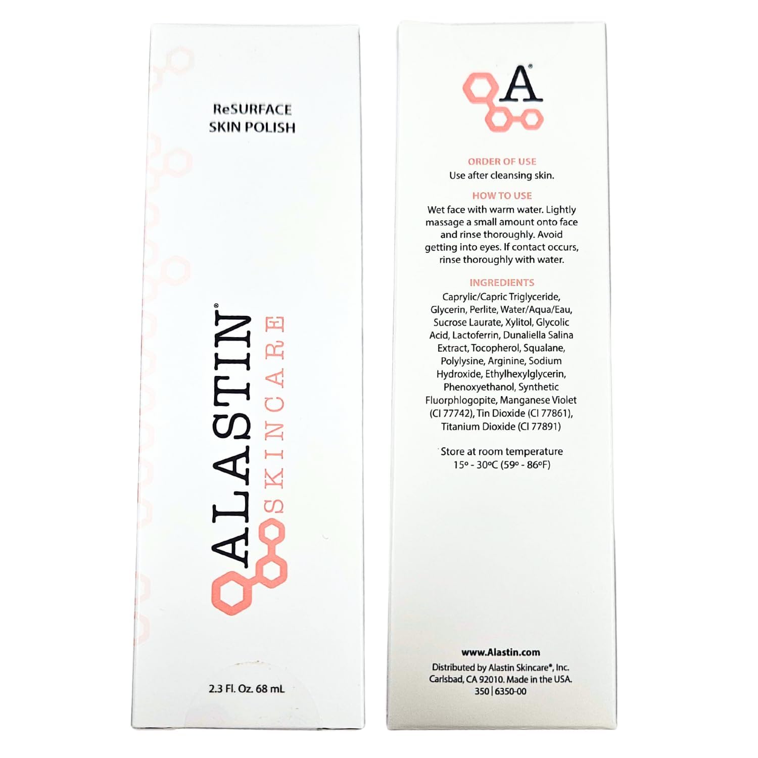 ALASTIN ReSURFACE exfoliante, uso nocturno recomendado para una piel suave al despertar.