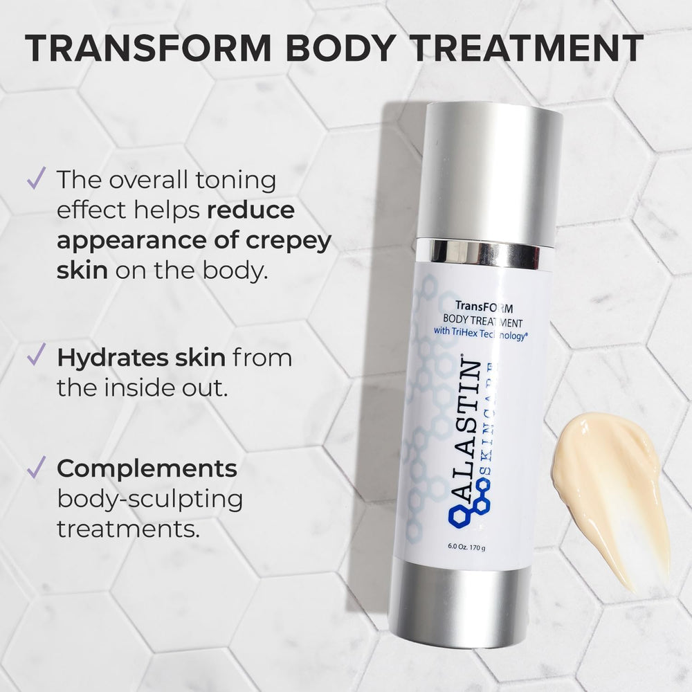 Textura crema hidratante de TransFORM para piel suave al tacto.