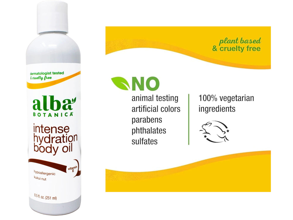 Producto cruelty-free de Alba Botanica Kukui Nut para cuidado respetuoso