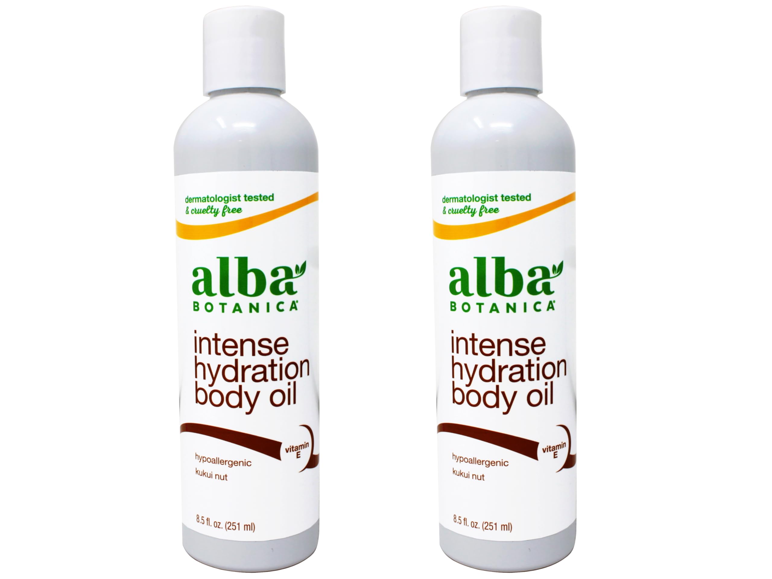 Aceite corporal Kukui Nut de Alba Botanica en dúo de 8.5 oz para hidratación profunda