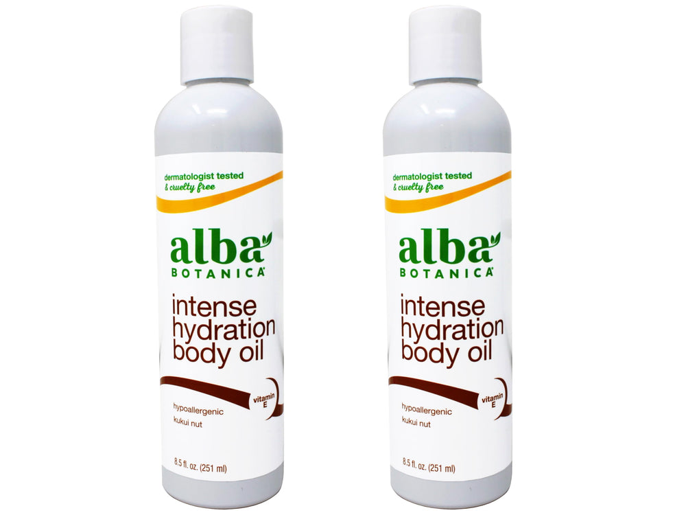 Aceite corporal Kukui Nut de Alba Botanica en dúo de 8.5 oz para hidratación profunda